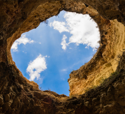 Sky From Vertical Cave