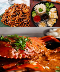 Chilli Crab, Hainanese Chicken Rice, Hokkien Mee