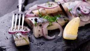 Stamppot, Soused Herring with Onion and Pickles